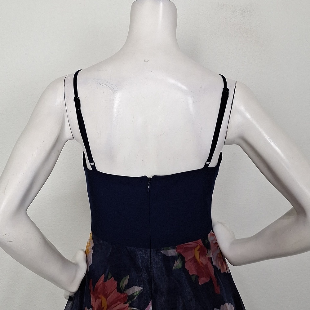 Eliza J Floral Romantic Whimsigoth Sleeveless V-Neck Ball Maxi Gown Dress Size 4 - Picture 6 of 13